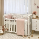 Set lenjerie patut bebe 7 piese Bambi roz (8)